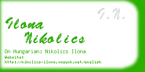 ilona nikolics business card